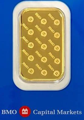 1 OZ Gold Bar BMO