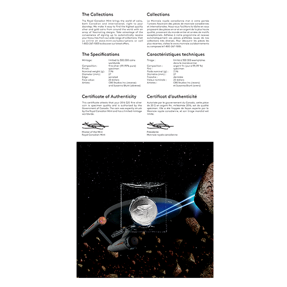 $20 Fine Silver Coin – Star TrekTM: Enterprise (2016)
