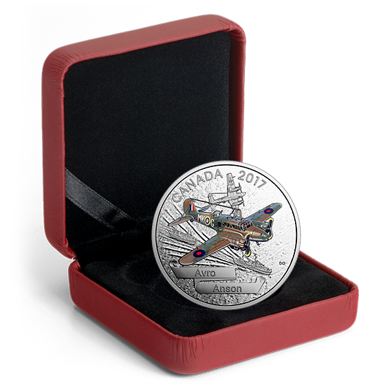 1 oz. Pure Silver Coloured Coin – Aircraft of The Second World War: Avro Anson