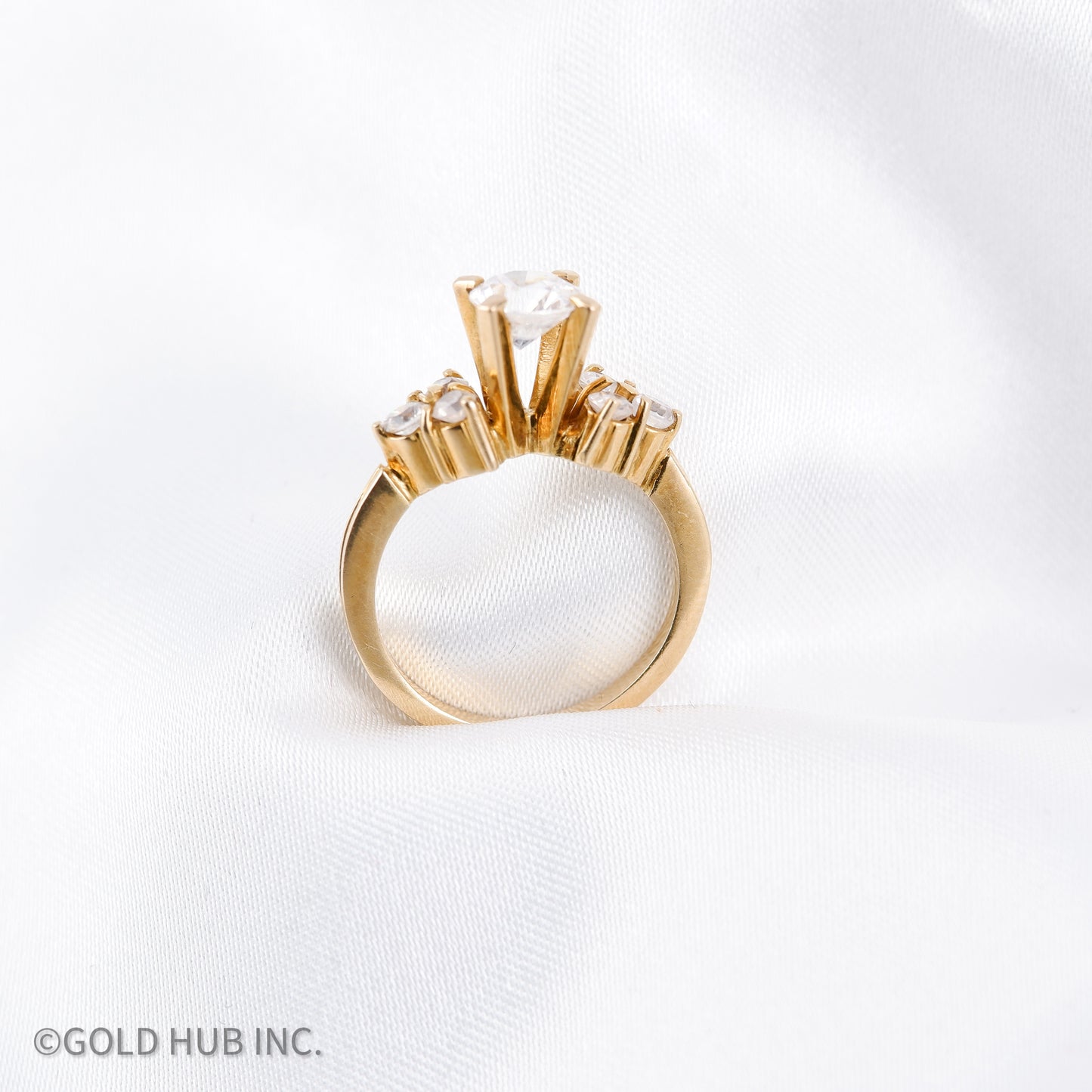 14K Gold - Vintage Inspired Four Prong Setting Ring