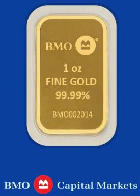 1 OZ Gold Bar BMO