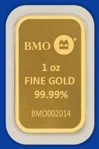 1 OZ Gold Bar BMO
