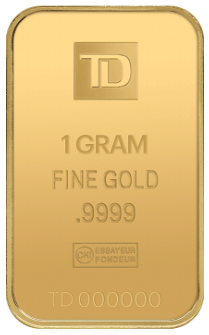 1 gram TD Gold Bar