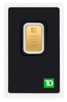 2.5 gram TD Gold Bar
