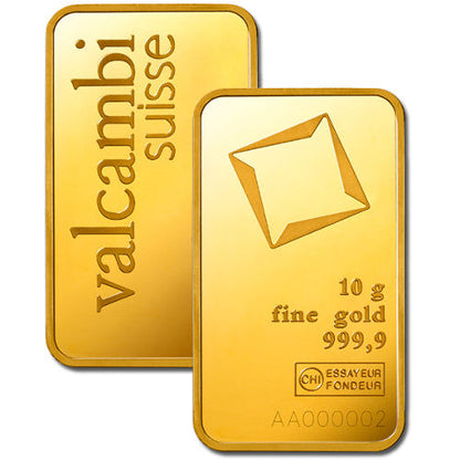 10 gram Valcambi Gold Bar