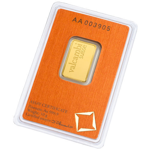 10 gram Valcambi Gold Bar