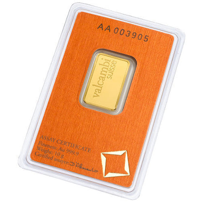 10 gram Valcambi Gold Bar