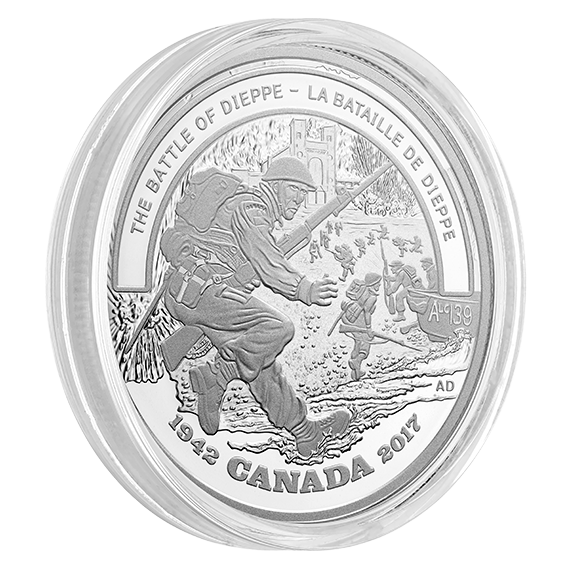 1 oz. Pure Silver Coin - Second World War Battlefront: The Battle of Dieppe