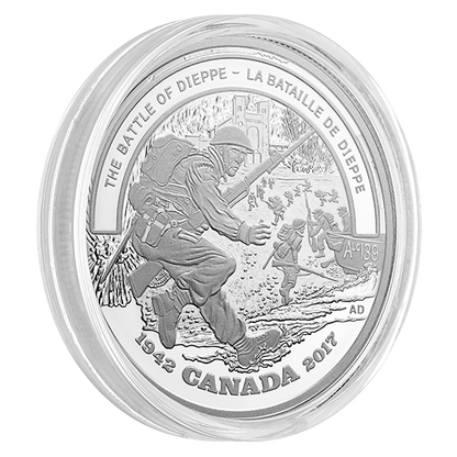 1 oz. Pure Silver Coin - Second World War Battlefront: The Battle of Dieppe