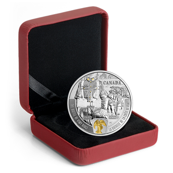 The Battle of Vimy Ridge - 1 oz. Pure Silver Selectively Gold-Plated Coin: First World War Battlefront Series