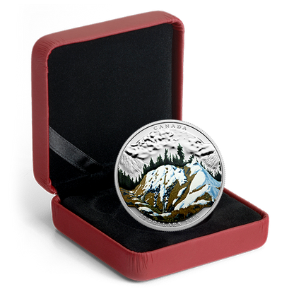 1 oz. Fine Silver Coloured Coin – Landscape Illusion: Mountain Goat –