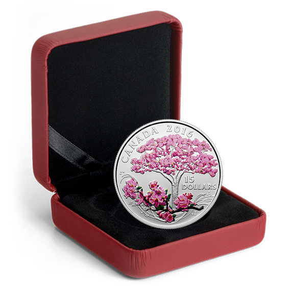 Fine Silver Coloured Coin – Celebration of Spring: Cherry Blossoms – Mintage: 6,500