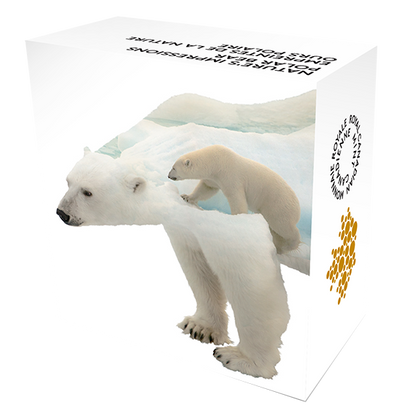 1 oz. Pure Silver Coin – Paw Prints on the Edge: Polar Bear