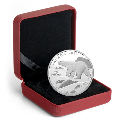 1 oz. Pure Silver Coin – Paw Prints on the Edge: Polar Bear
