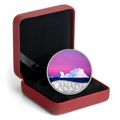 1/2 oz. Pure Silver Coloured Coin - Celebrating Canada's 150th Coin Series: Iceberg at Dawn