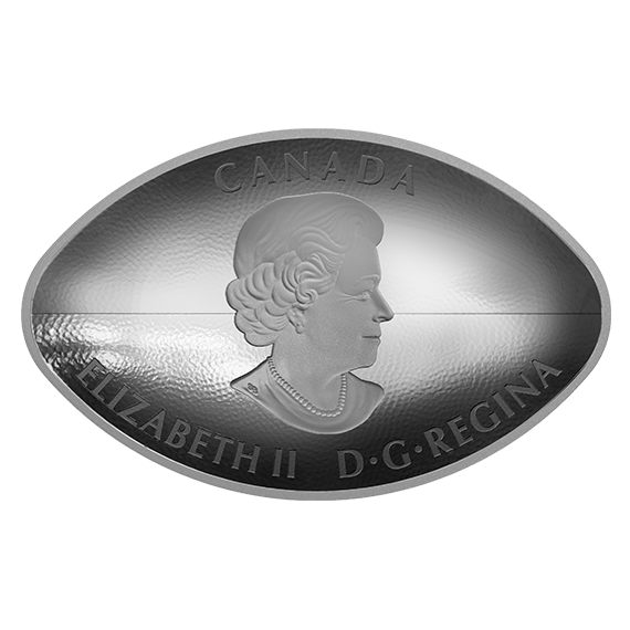 1 oz. Pure Silver Football-Shaped and Curved Coin