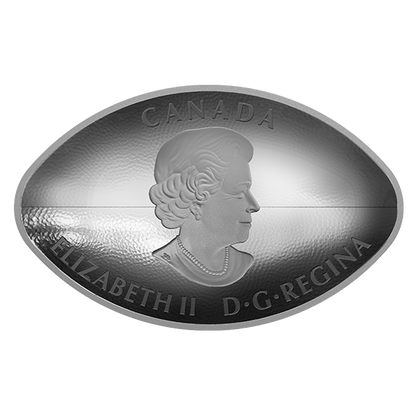1 oz. Pure Silver Football-Shaped and Curved Coin