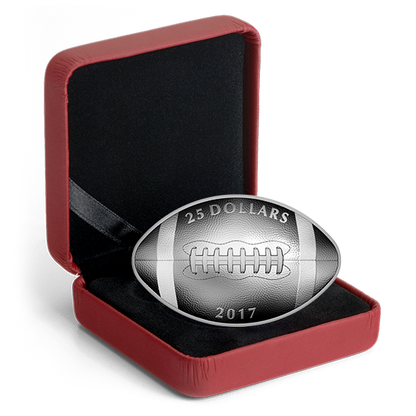 1 oz. Pure Silver Football-Shaped and Curved Coin