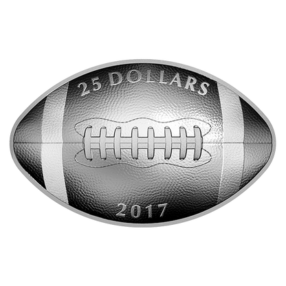 1 oz. Pure Silver Football-Shaped and Curved Coin