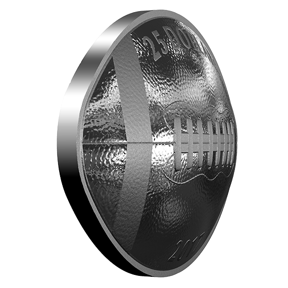 1 oz. Pure Silver Football-Shaped and Curved Coin