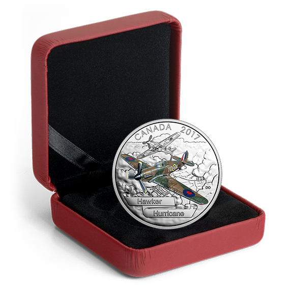 1 oz. Pure Silver Coloured Coin – Aircraft of The Second World War: Hawker Hurricane