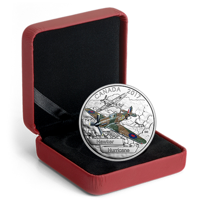 1 oz. Pure Silver Coloured Coin – Aircraft of The Second World War: Hawker Hurricane