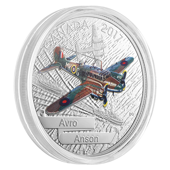 1 oz. Pure Silver Coloured Coin – Aircraft of The Second World War: Avro Anson