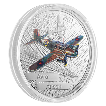 1 oz. Pure Silver Coloured Coin – Aircraft of The Second World War: Avro Anson