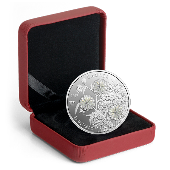 Pearl Flowers - 1 oz. Pure Silver Coin