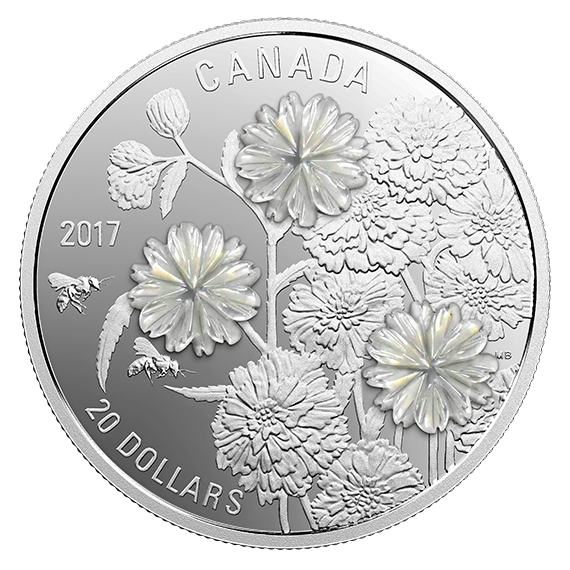 Pearl Flowers - 1 oz. Pure Silver Coin