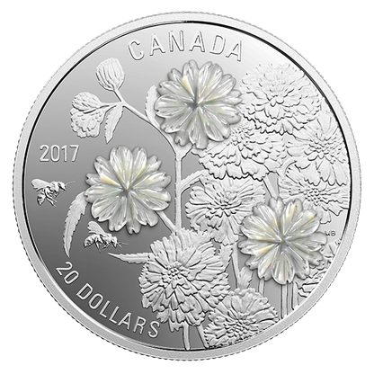 Pearl Flowers - 1 oz. Pure Silver Coin