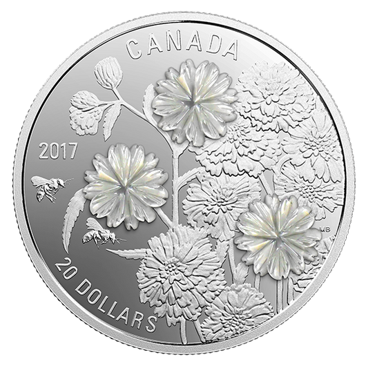 Pearl Flowers - 1 oz. Pure Silver Coin