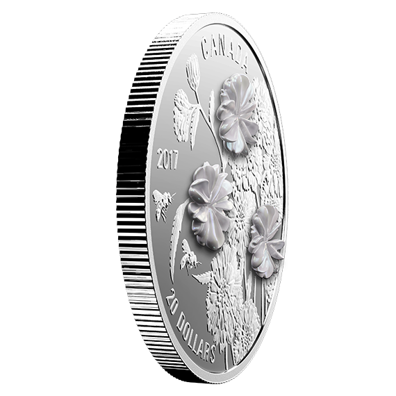 Pearl Flowers - 1 oz. Pure Silver Coin