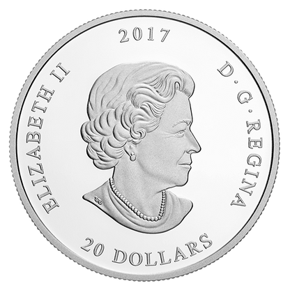 99.99% Pure Silver Grizzly Bear with Blue Enamel - Mintage: 4,000 (2017)