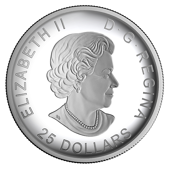 Pure Silver Glow-in-the-Dark Coin – View of Canada From Space