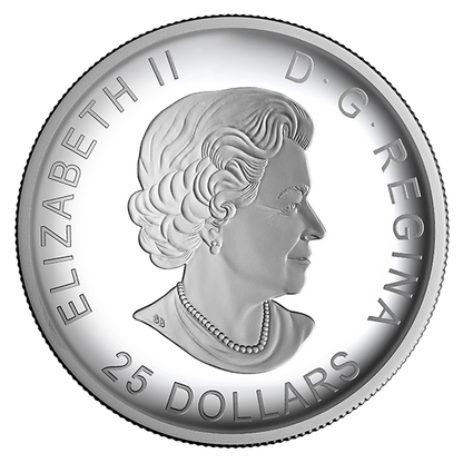 Pure Silver Glow-in-the-Dark Coin – View of Canada From Space
