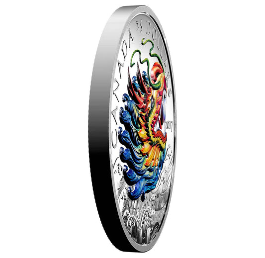 Dragon Boat Festival - Pure Silver Ultra-High Relief Coloured Coin - Mintage: 6,000 (2017)