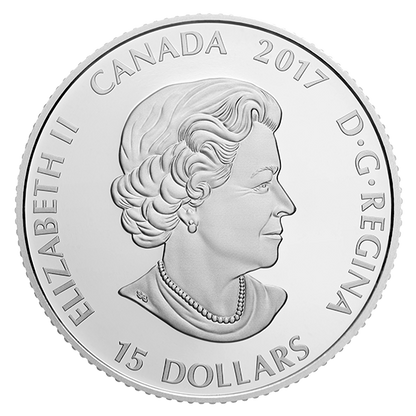 Great Canadian Outdoors: Sunset Canoeing - Pure Silver Glow-in-the-Dark Coin