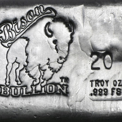 20 OZ Bison Bullion Silver Bar