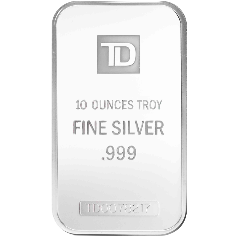 10 OZ TD bank Silver Bar