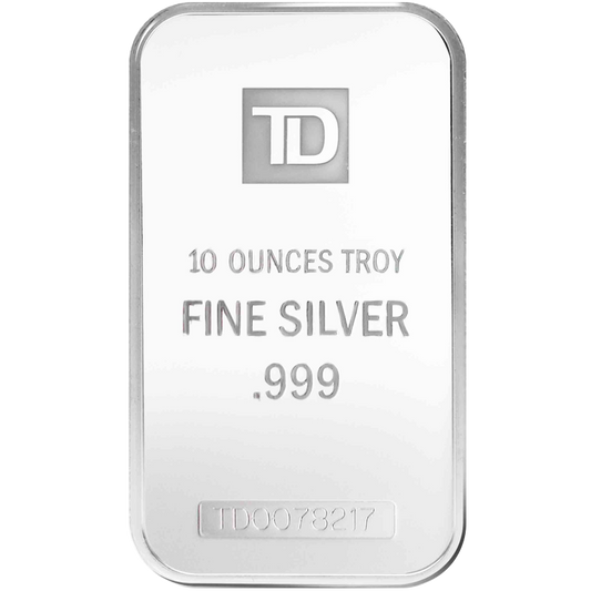 10 OZ TD bank Silver Bar
