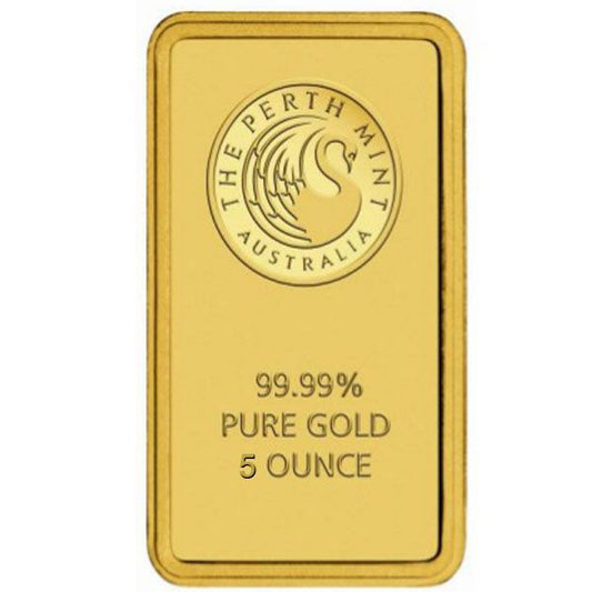 5 OZ PAMP Suisse & Perth Mint Gold Bar