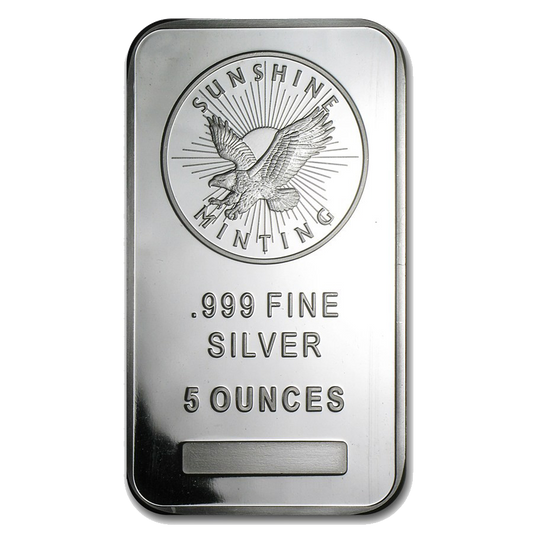 5 OZ SUNSHINE MINT Silver Bar