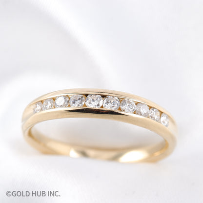 Channel Set Special Occasion Ring in 14K Yellow Gold