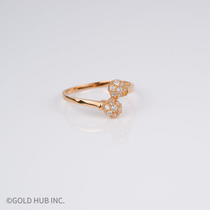 Dainty Twist Ring in 18k Rose Gold