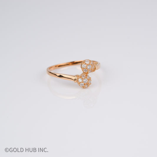 Dainty Twist Ring in 18k Rose Gold