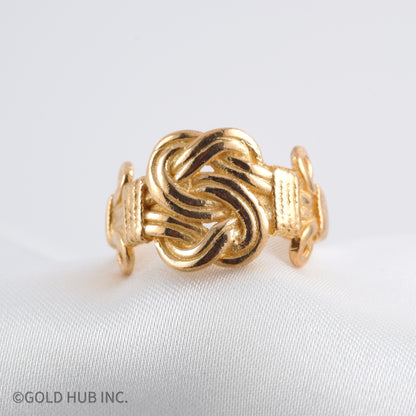 18K Gold Knot Ring in Antique Gold Finish