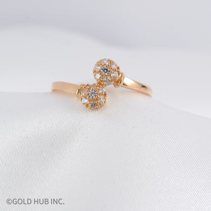 Dainty Twist Ring in 18k Rose Gold