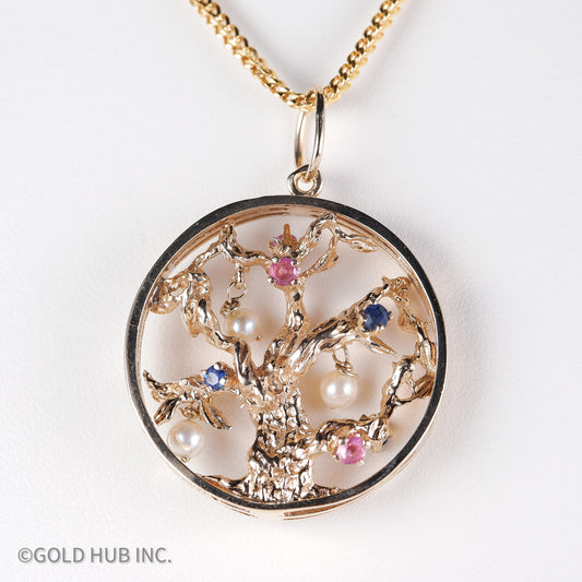 Tree of Love Gold Pendant