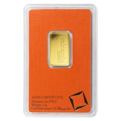 5 gram Valcambi Gold Bar